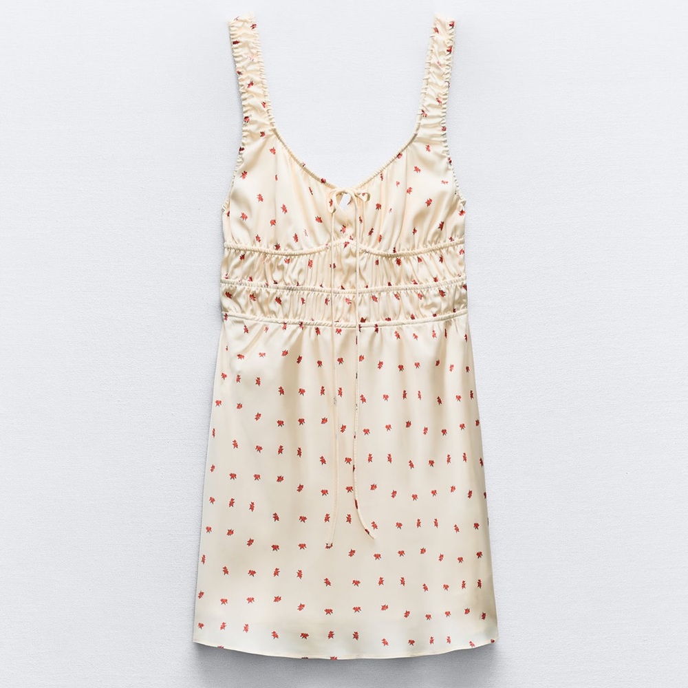 Zara Floral Satin Dress